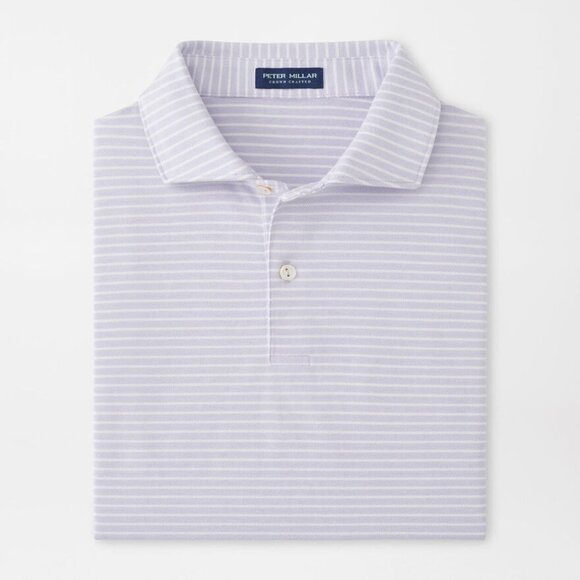 Albatross Cotton Blend Piqué Stripe Polo Color:ANGLT-Stripes Size Small NWT